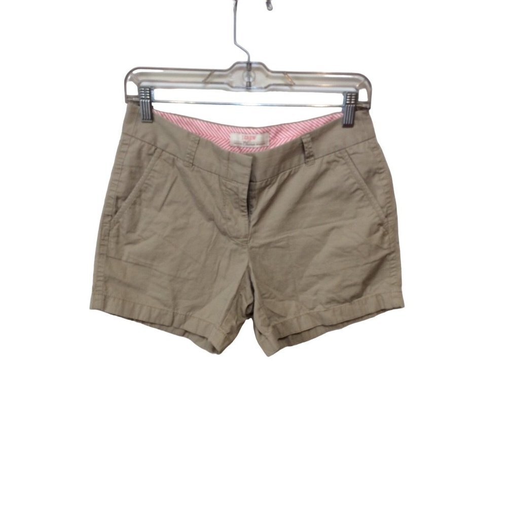 J Crew Women Shorts Size 2 Khaki Cotton skuA